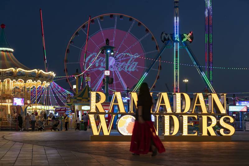 Visitors celebrate Ramadan at Global Village. Chris Whiteoak / The National