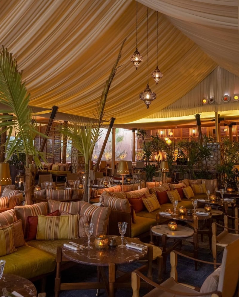 The Bedouin tent-inspired interior of Ninive. Photo: Ninive