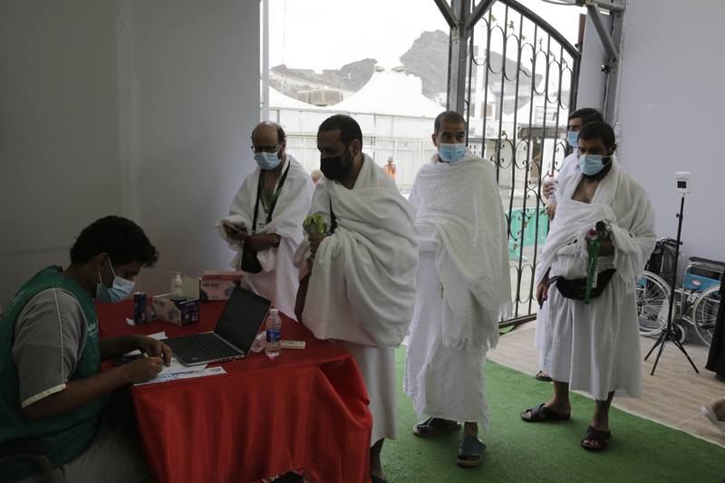 Only vaccinated people in Saudi Arabia were able to participate in the pilgrimage last year. AP