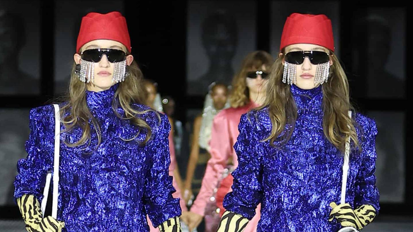 Gucci sends 68 sets of twins down a double runway to steal the show at Milan Fashion Week