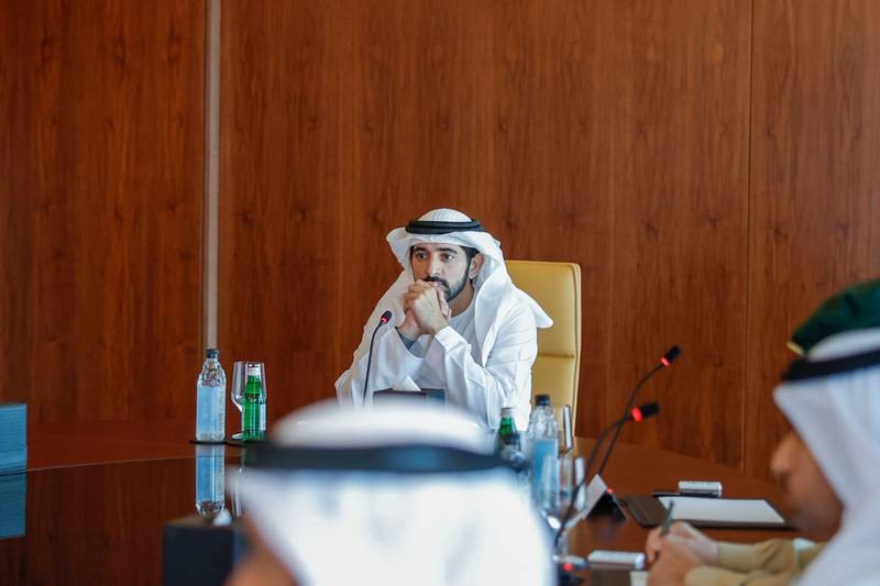 Sheikh Hamdan bin Mohammed, Crown Prince of Dubai, chairs the first meeting of Higher Committee for Development and Citizens Affairs and announces a series of initiatives to improve welfare. Photo: Government of Dubai Media Office