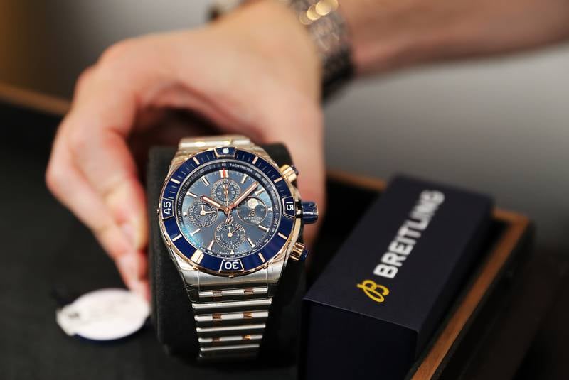 Breitling tachymeter watch costs Dh70,980.