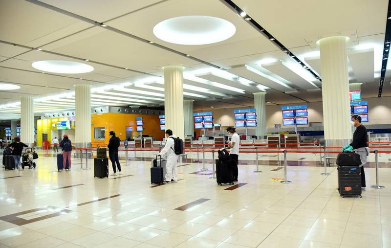 Travellers are required to follow social distancing guidelines and wear facemasks at the airport and on all Emirates flights.