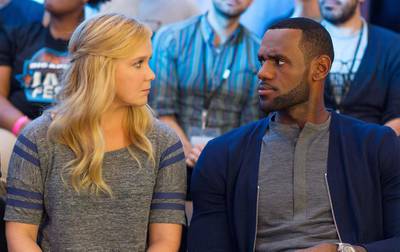 Amy Schumer and LeBron James in Trainwreck. Courtesy Universal Pictures via AP Photo