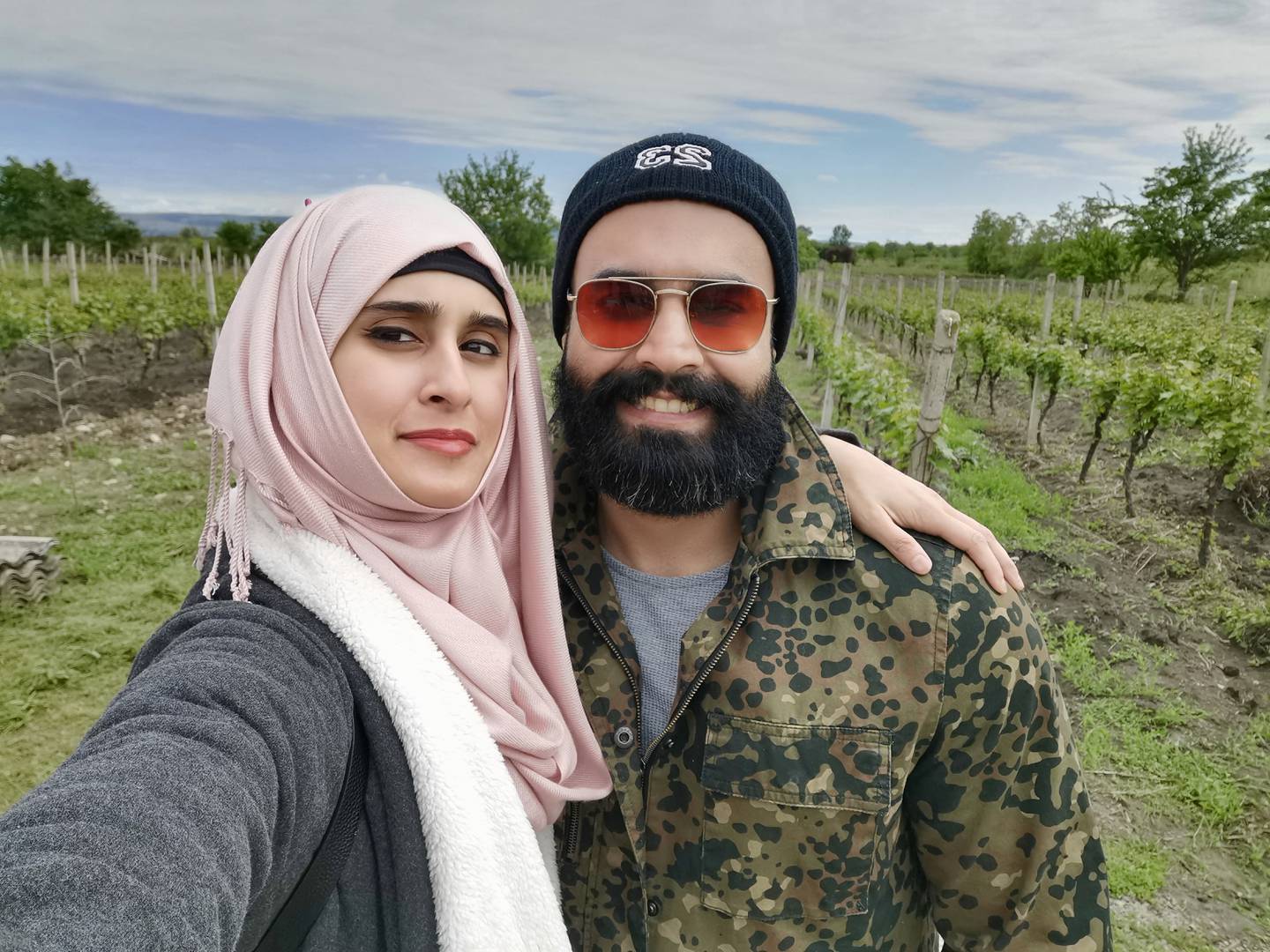 Maira Omer and her husband M Omer Farooq during their holiday in Georgia in May. Photo: Maira Omer
