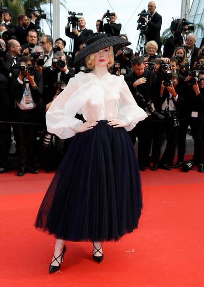 epa07589927 Elle Fanning arrives for the screening of 'Once Upon A Time... In Hollywood' during the 72nd annual Cannes Film Festival, in Cannes, France, 21 May 2019. The movie is presented in the Official Competition of the festival which runs from 14 to 25 May.  EPA-EFE/SEBASTIEN NOGIER