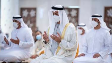 An image that illustrates this article Sheikh Mohamed bin Zayed exchanges Eid Al Fitr greetings with regional leaders