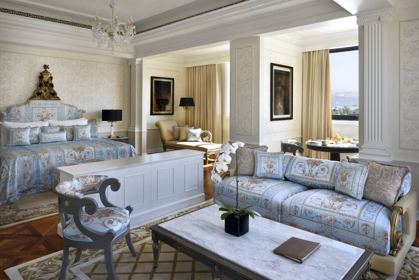 Imperial Suite's bedroom at Palazzo Versace dubai. Courtesy Palazzo Versace Dubai
