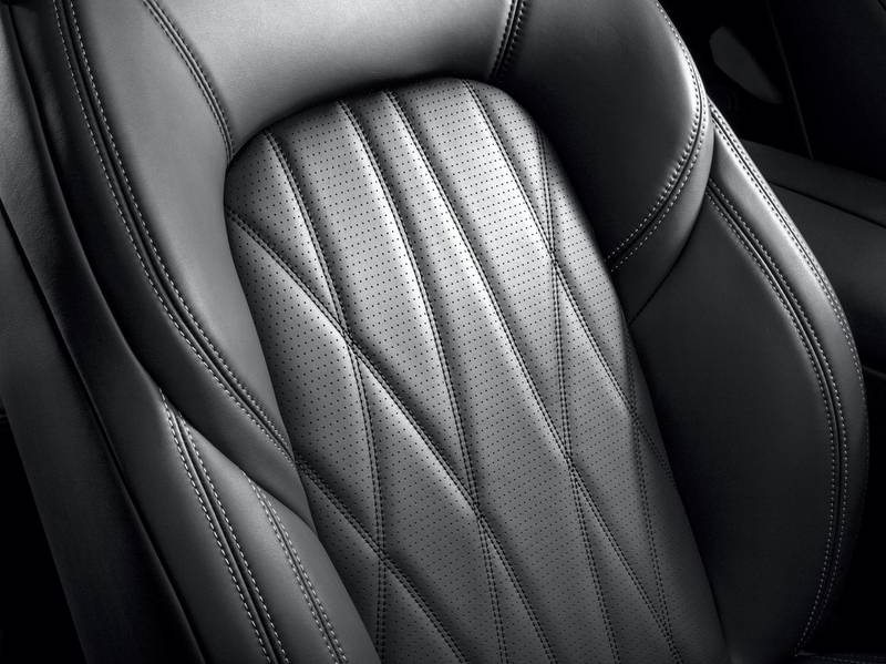 The seats are adorned with a specific stitching pattern.