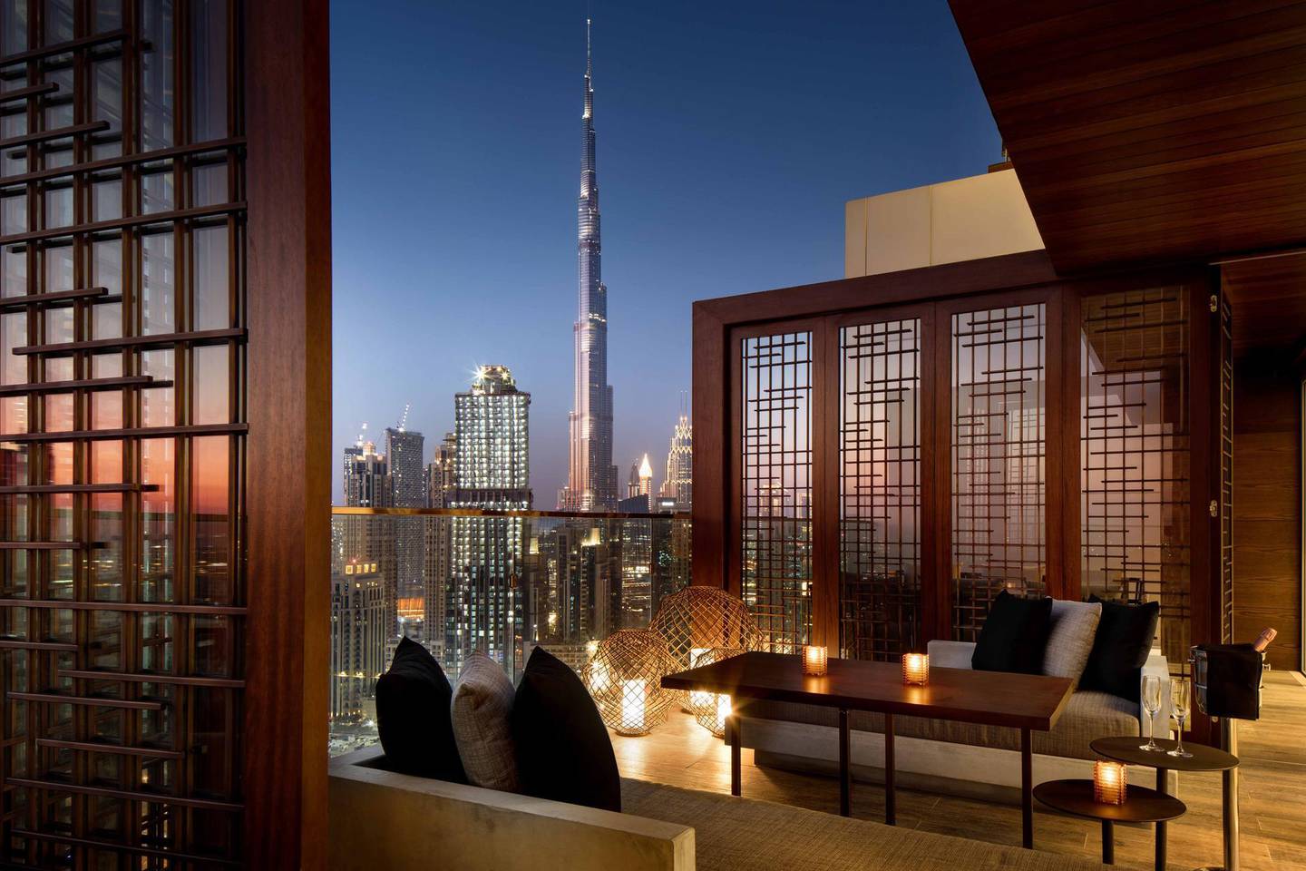 The view from one of the terraces. Courtesy Morimoto Dubai