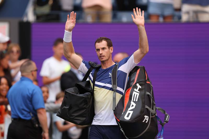 Andy Murray waves to the crowd after his loss to Matteo Berrettini. AFP