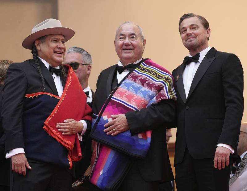 Yancey Red Corn, Chief Standing Bear and Leonardo DiCaprio. AP