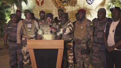 Military officers announce that they have seized power in Gabon. AFP