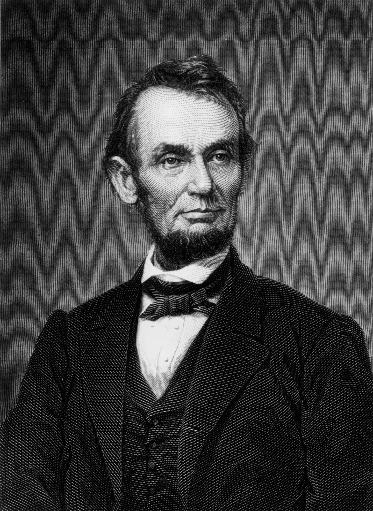 circa 1850:  Abraham Lincoln (1809 - 1865), the sixteenth president of the United States who abolished slavery and steered the Union to victory in the American Civil War.  (Photo by Hulton Archive/Getty Images)