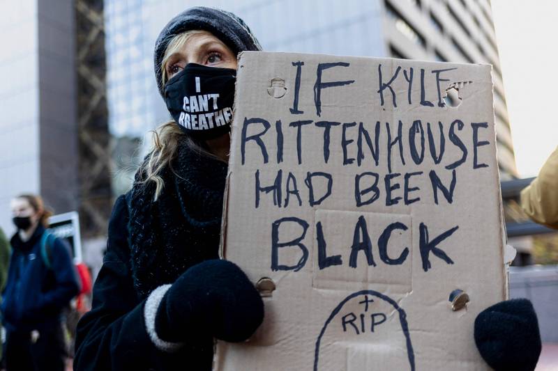 Rittenhouse's acquittal has sparked protests across the US. AFP