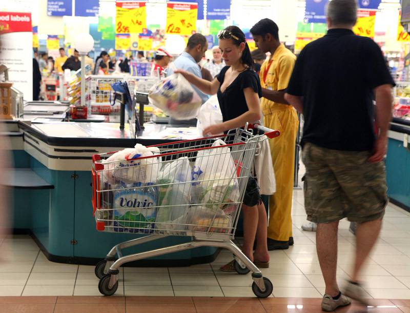 Abu Dhabi, UAE - May 29, 2008 -  Carrefour Shoppers in Marina Mall. (Nicole Hill / The National) grocery storesupermarketfood *** Local Caption ***  NH Marina Mall097.jpgNH Marina Mall097.jpg