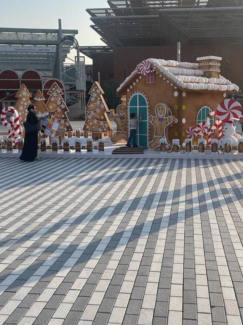 A gingerbread village at Expo 2020 Dubai.