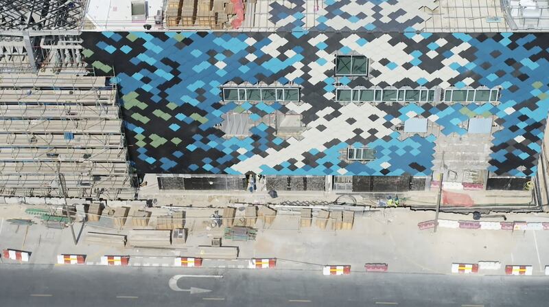 An aerial view of the pavilion's solar tiles, inspired by French artist's Claude Monet's 'Water Lilies' paintings.  Courtesy: France Pavilion Expo 2020 Dubai