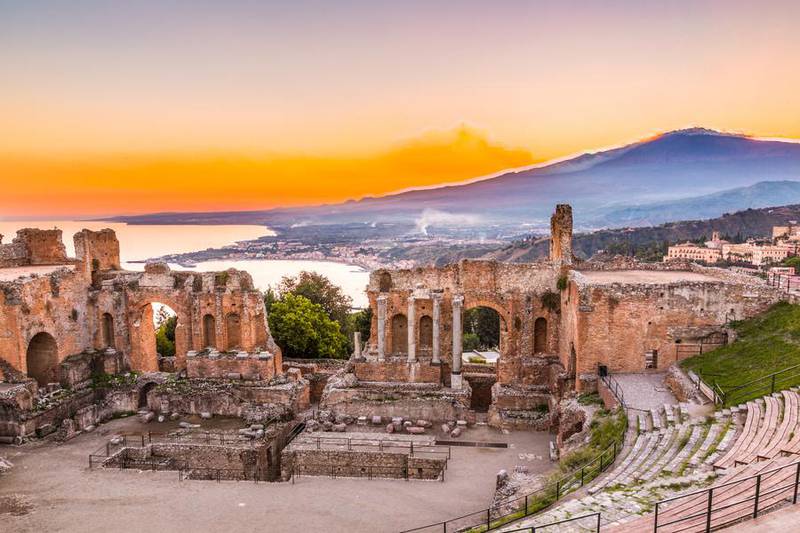 The Greek Theater of Taormina, Catania, Italy