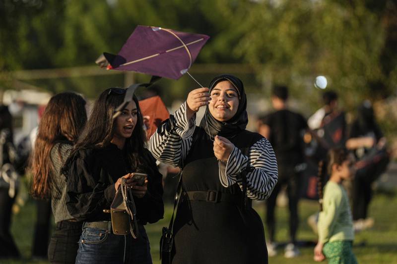 The annual kite festival at Abu Nawas park in Baghdad gets under way. AP Photo 