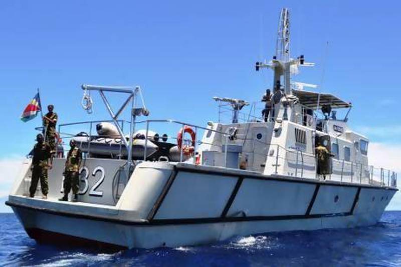La Fleche, a UAE-supplied patrol boat, is part of the force protecting vessels from the Seychelles from Somali pirates. Courtesy of Seychelles Coast Guard