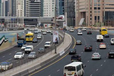 Dubai, 18th January 2011.  Traffic at Sheikh Zayed Road.  (Jeffrey E Biteng / The National)
