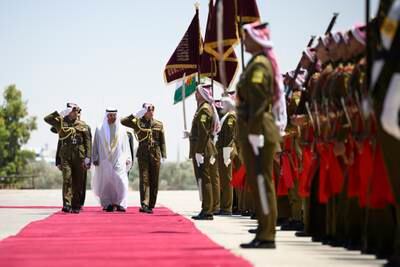 President Sheikh Mohamed arrives in Amman on an official visit