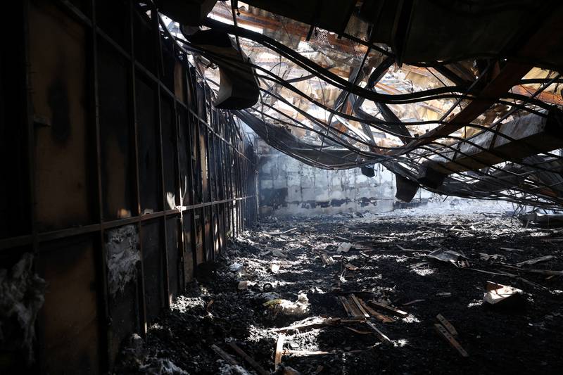 The aftermath of the fire in Evin prison in Tehran. Reuters