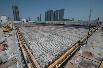 The 50-metre swimming pool under construction at Nord Anglia International School Abu Dhabi