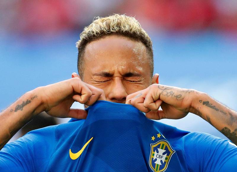 Neymar looks dejected after missing a chance to score against Costa Rica. Carlos Garcia Rawlins / Reuters