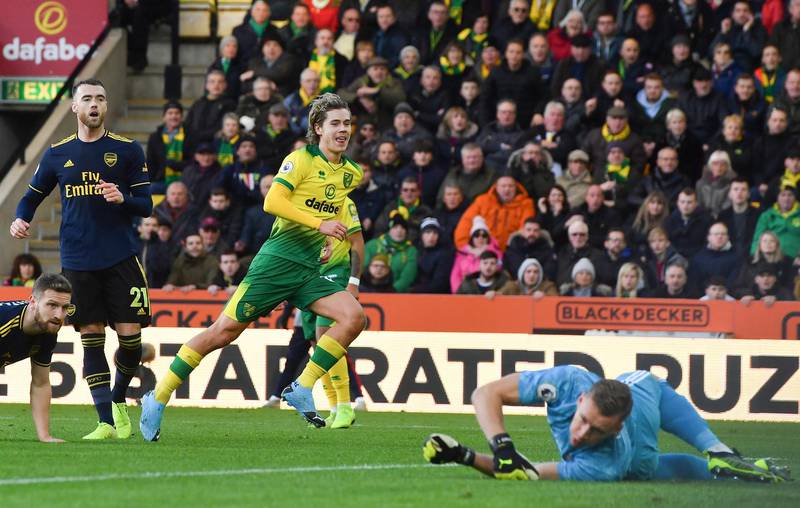 Right midfield: Todd Cantwell (Norwich City) – Took his goal against Arsenal superbly as he followed up a fine display against Everton last week with another skilful showing. EPA