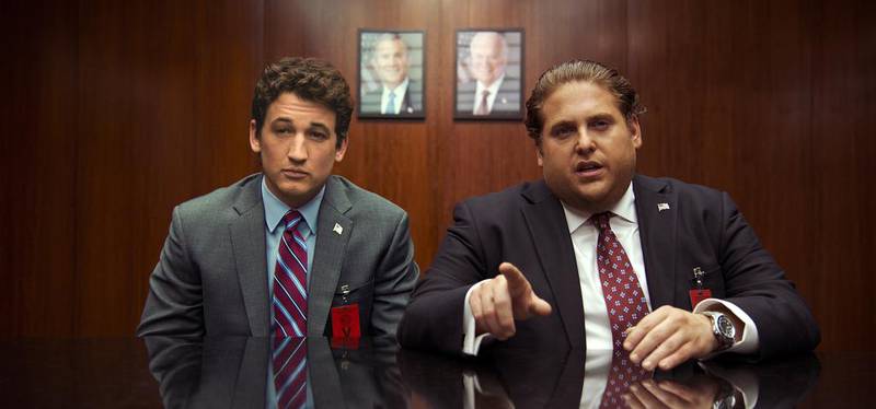 Miles Teller, left, as David, and Jonah Hill as Efraim in War Dogs. Courtesy Warner Bros Pictures