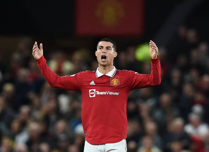 Cristiano Ronaldo looks frustrated. Reuters