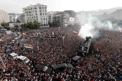 The turnout for the event surprised even Algerian officials. AP