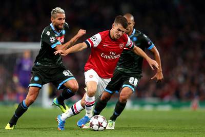 Aaron Ramsey was doing well for Arsenal before the injury on Boxing Day but is pursued fit again. Paul Gilham / Getty Images