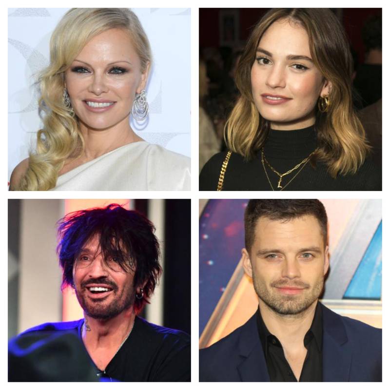 British actress Lily James will play Pamela Anderson, while Sebastian Stan will portray Tommy Lee in Hulu's 'Pam & Tommy'. Getty Images, AFP, Shutterstock