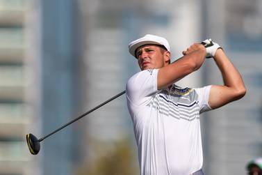 Bryson Dechambeau shot a 67 yesterday to hold a one-shot at the top of the leaderboard of Haotong Li. EPA