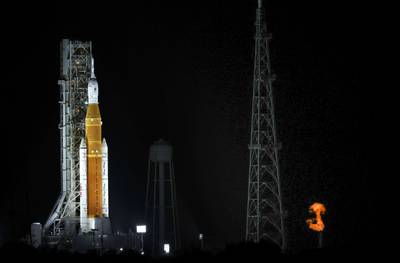Artemis 1 ready for launch at Florida's Kennedy Space Centre on November 16, 2022. Getty Images / AFP