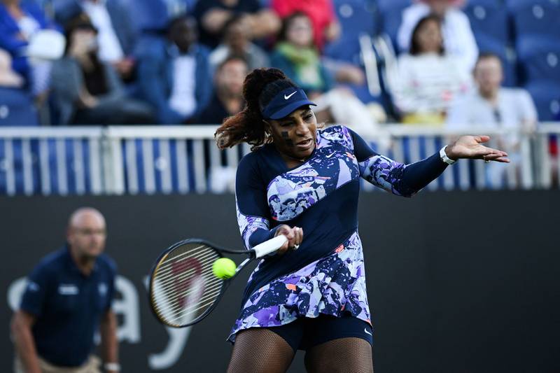 USA's Serena Williams continued his winning comeback with Tunisia's Ons Jabeur in Eastbourne. AFP