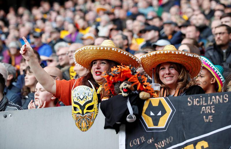 Wolverhampton Wanderers fans gets dressed up. Reuters