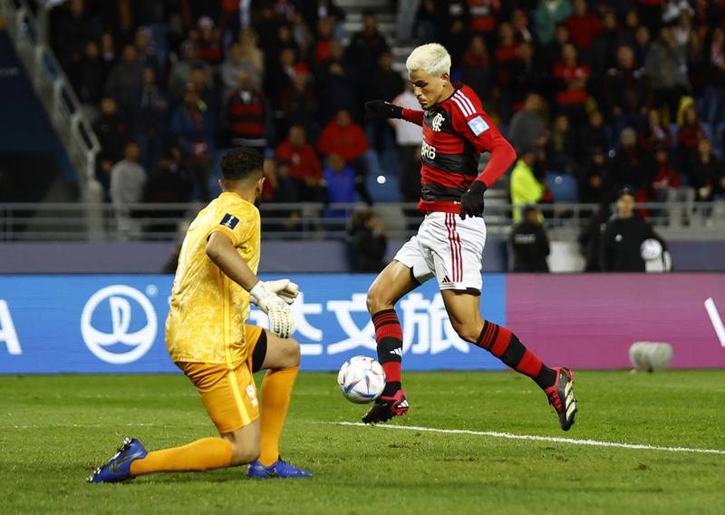 Flamengo's Pedro scored twice for his team. Reuters
