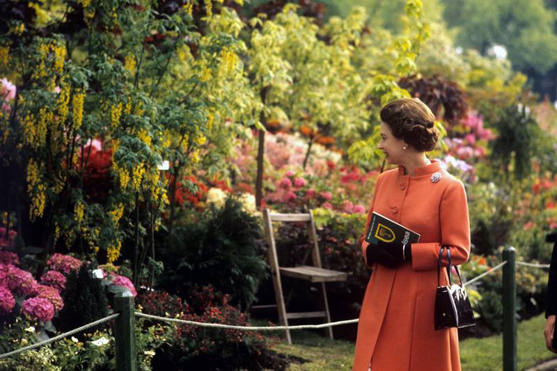 Queen Elizabeth during her 1971 visit to the Chelsea Flower Show. PA