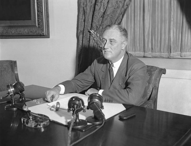 Franklin Roosevelt, the former US president, carried out massive infrastructure spending in the 1930s. AP Photo