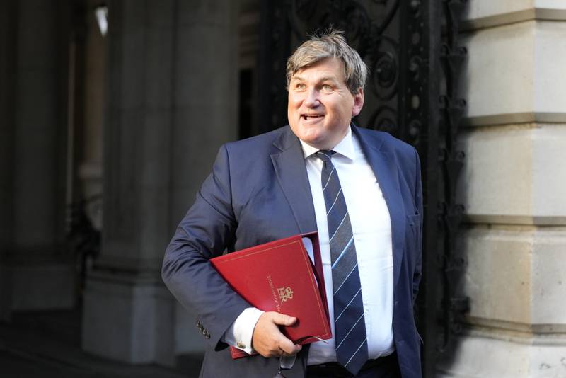 Education Secretary Kit Malthouse arrives for the new Cabinet meeting. AP