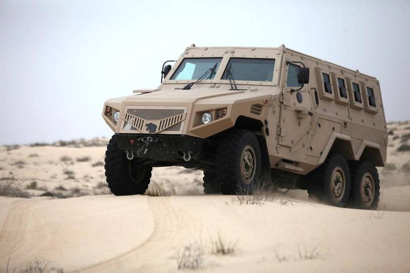 A vehicle at the Tawazun military industry factory. Delores Johnson / The National