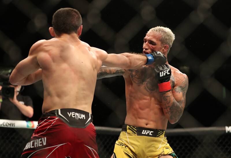 Charles Oliveira's last fight was the defeat to Islam Makhachev at UFC 280. Chris Whiteoak / The National