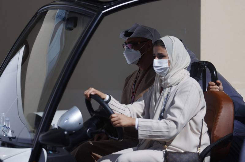 Sheikh Mohamed bin Zayed during the Abu Dhabi Grand Prix at Yas Marina Circuit on December 10, 2021. Reuters
