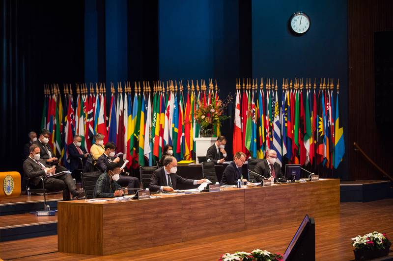A meeting of the Organisation for the Prohibition of Chemical Weapons.