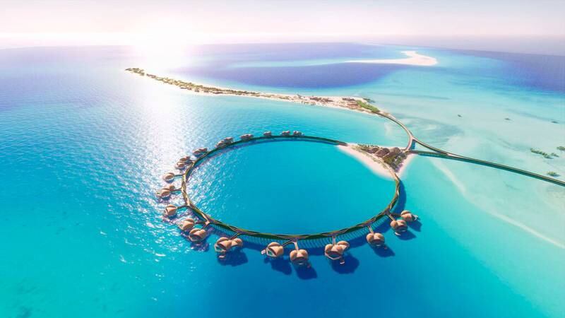 Saudi Arabia's Red Sea destination has 38 overwater villas. Photo: Red Sea Global