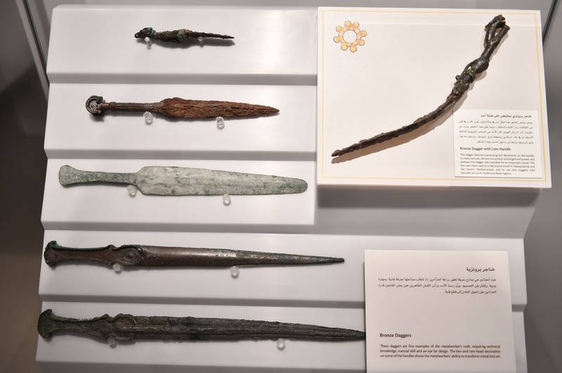 Tools on display at the Saruq Al Hadid museum at Al Shindagha in Bur Dubai. Photo: Wam